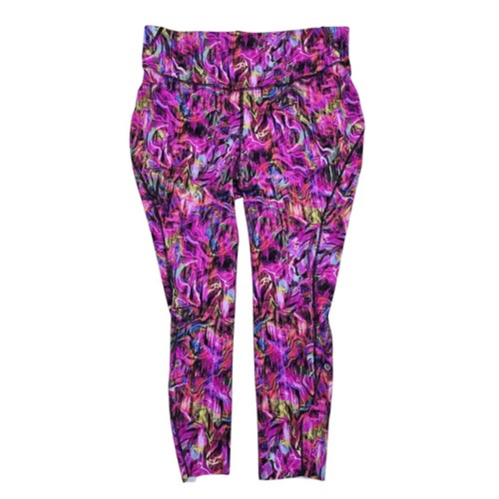 Lululemon Base Pace Leggings‎ Women's 16 Multicolor Hyper Flow High Rise Stretch